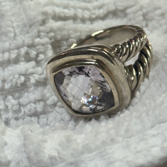 David Yurman rare 14mm Albion sterling Silver lavender amethyst Purple Ring 5.5 - Picture 10 of 11